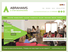 Tablet Screenshot of abrahamshostel.com